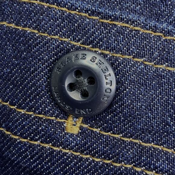 Blake Shelton Lands End Mens Denim Button Up Shirt 3XL Shacket Western Heritage - Picture 9 of 10